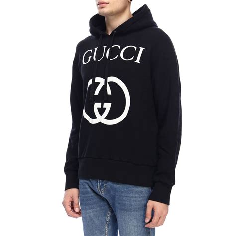 felpa champion con scritto gucci|Gucci Felpa in cotone stampato con cappuccio.